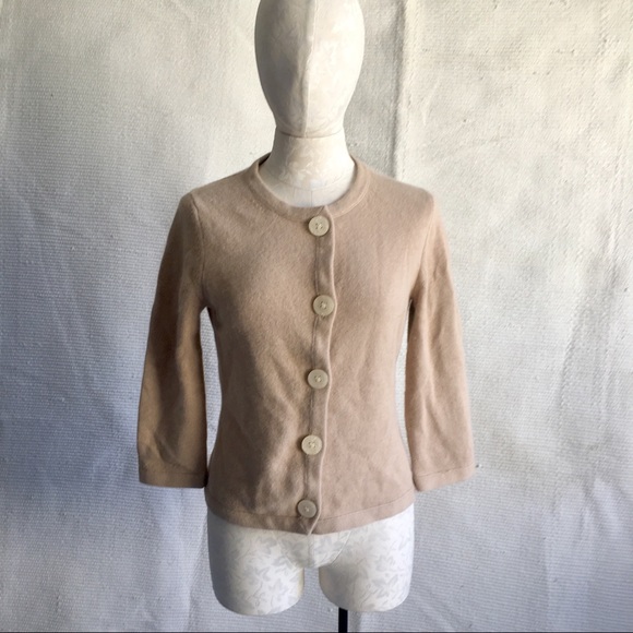 Vintage 90s Banana Republic Sweater Jacket S M Angora & Wool Cardigan - Picture 6 of 8